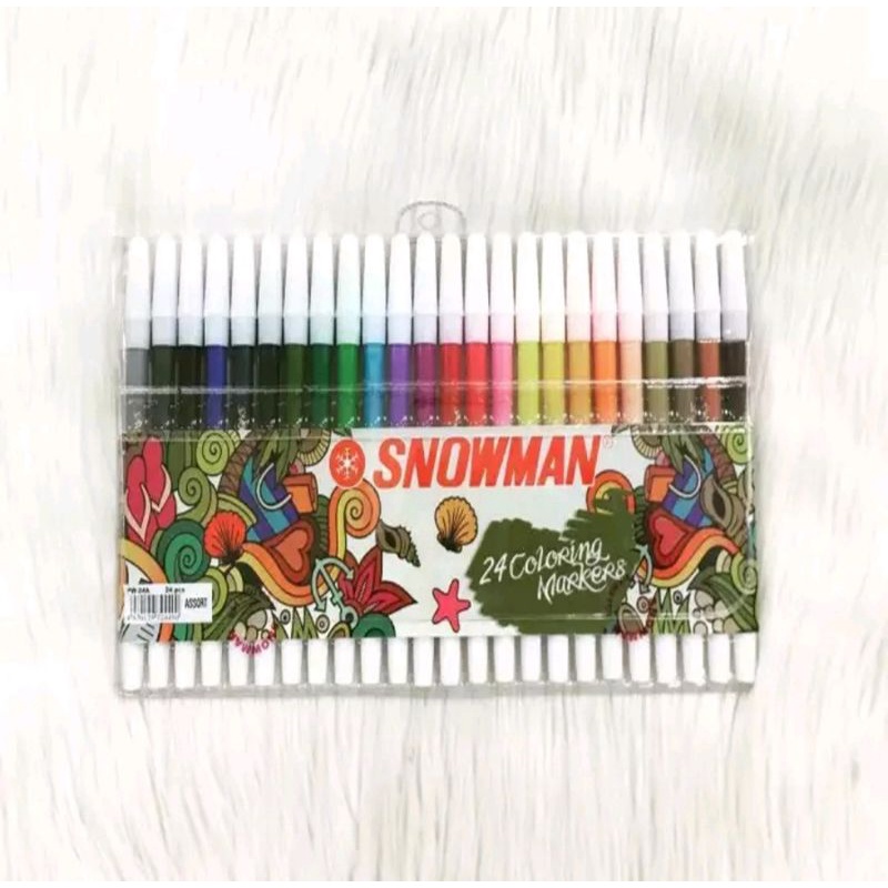 SPIDOL WARNA SNOWMAN,, 24 WARNA,, COLORING MARKER