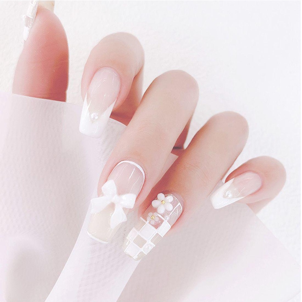 AUGUSTINA Agustina 3D Dekorasi Nail Art Campuran Fashion Nail Art Berlian Imitasi Ikatan Simpul Kupu-Kupu Busur Bunga Kristal Manikur Aksesoris