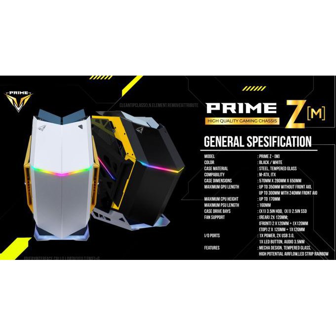 Casing Pc Prime Z-M Black Kreamiggytoko