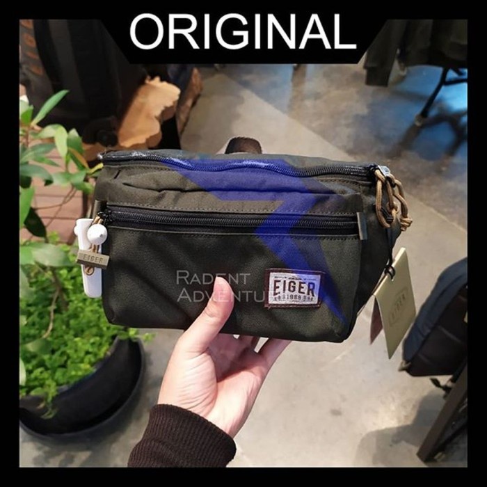 Tas Pinggang Eiger Router Waistbag Sling Bag Olive 91000 4598 Ori