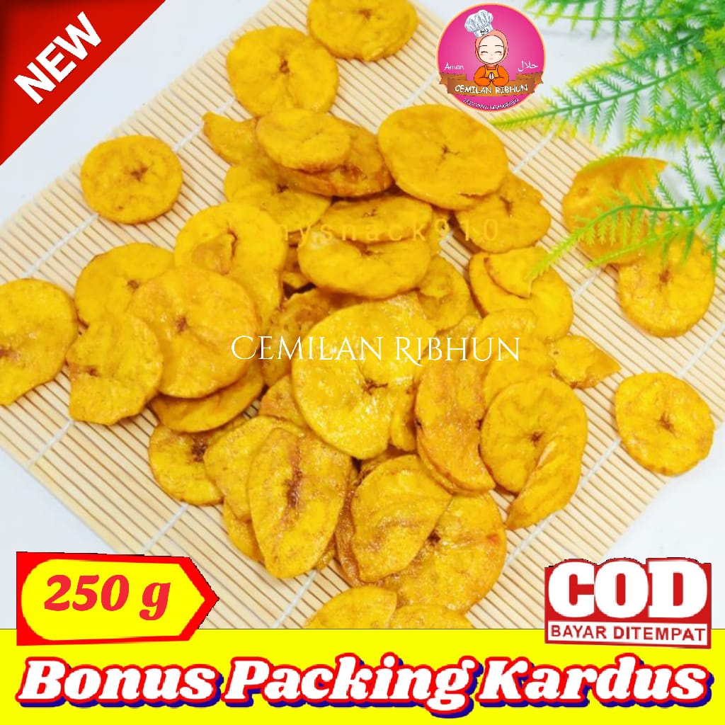 

Keripik Pisang Manis 250g / Keripik Pisang Koin Original - Cemilan Ribhun makanan ringan snack kiloan jajanan jadul