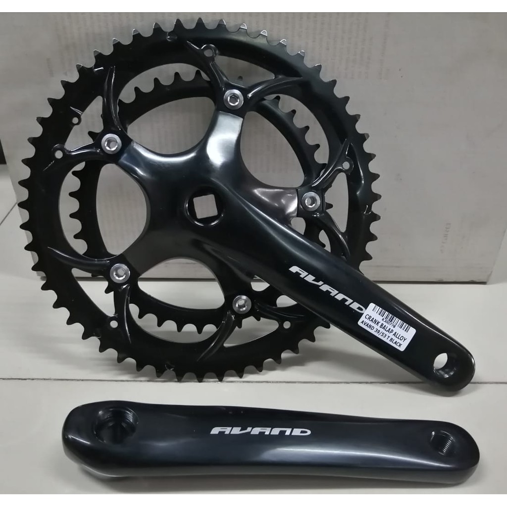Crank Avand 2 speed bcd 130 Silver dan black