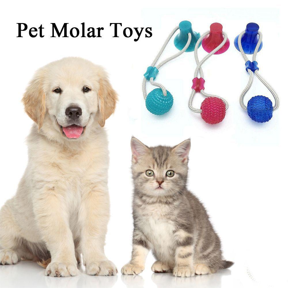 Solighter Mainan Anjing Molar Bite Toy Cleaning Perlengkapan Mengunyah Pelatihan Bola Mainan TPR Bola Mainan