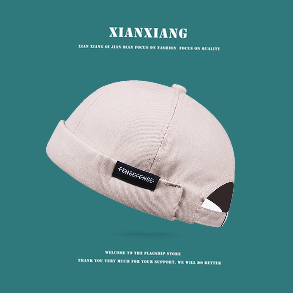 Topi Beanie Tanpa Tepi Gaya Retro Kasual Untuk Pria Dan Wanita