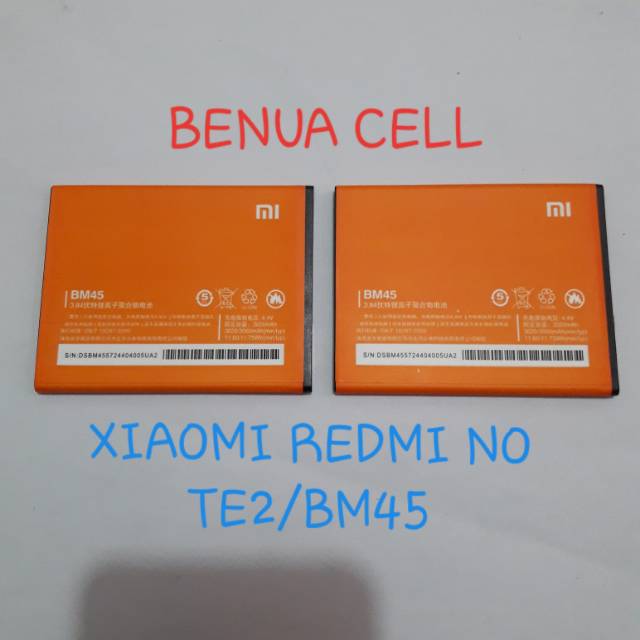 BATERAI XIAOMI REDMI NOTE2/BM45