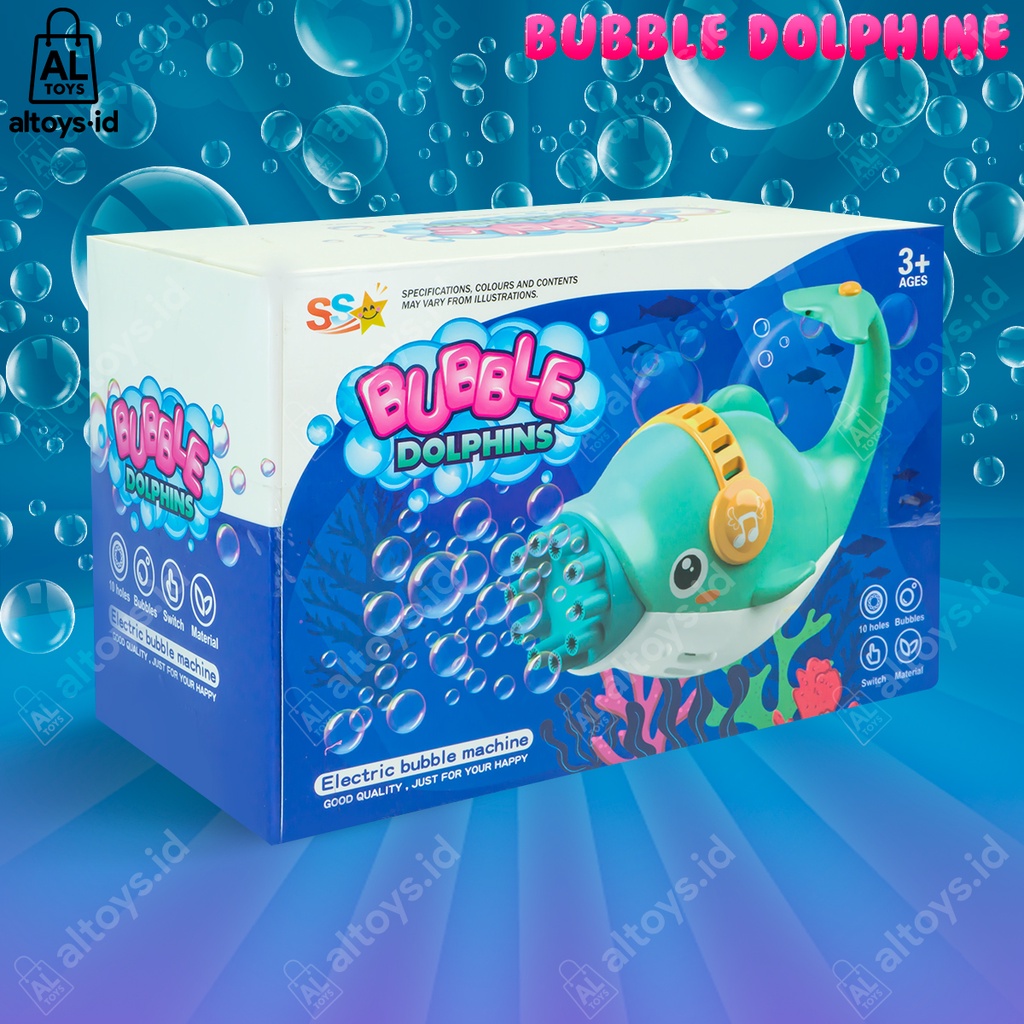 Mainan Outdoor Tembak Gelembung Sabun Bubble Dolphines – Electric Bubble Machine SS1525