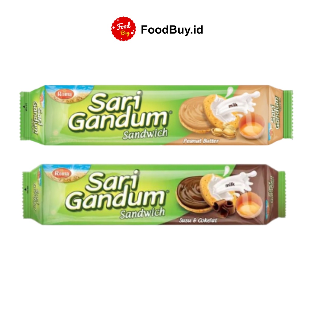 Jual Roma Sari Gandum Sandwich 115 Gr ( Susu & Cokelat / Peanut Butter ...