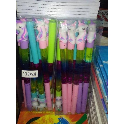 

Diskon✔️gliter gel pen air warna warni unicorn pony anggun 12 pcs|KD3