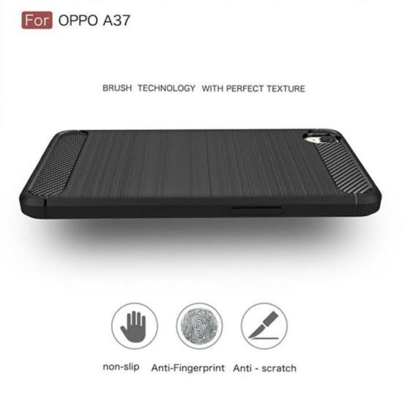 Case Oppo A3S / Neo 9/ A37 Case Cover Fiber Carbon