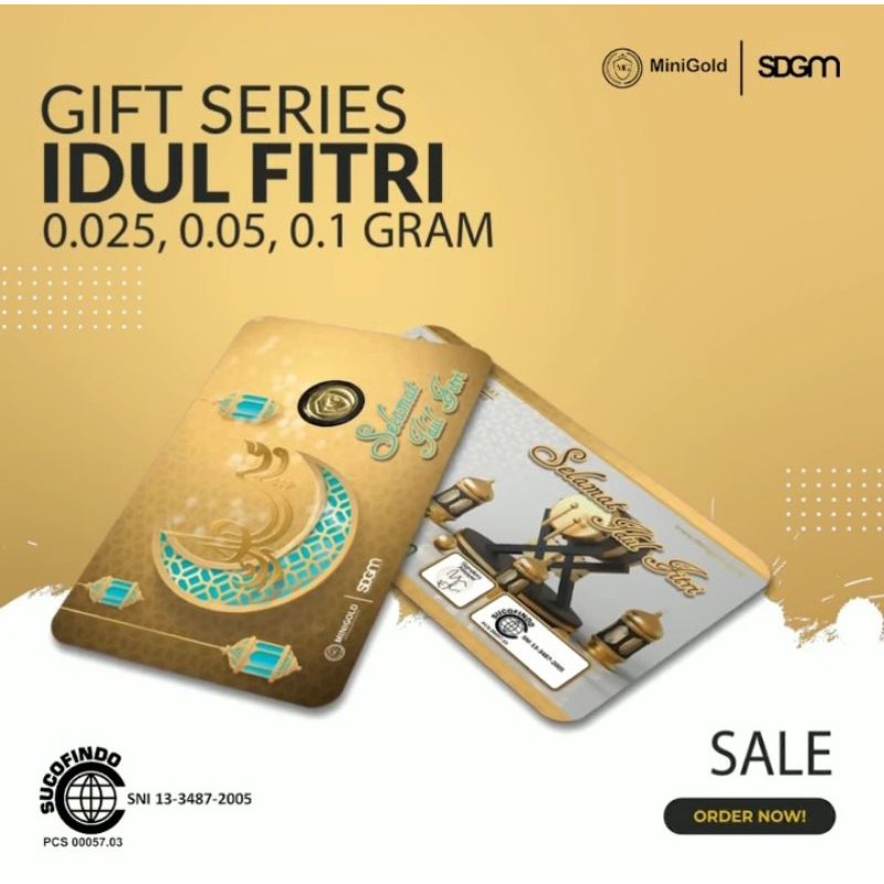 

MINIGOLD EMAS MINI 24 KARAT - GIFT SERIES IDUL FITRI 0.05 GRAM