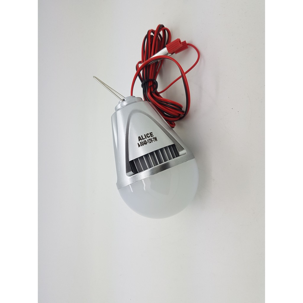 Lampu LED 12 Volt DC Merk ALICE 7 watt ( Bisa ke aki tanpa perlu inverter lagi )