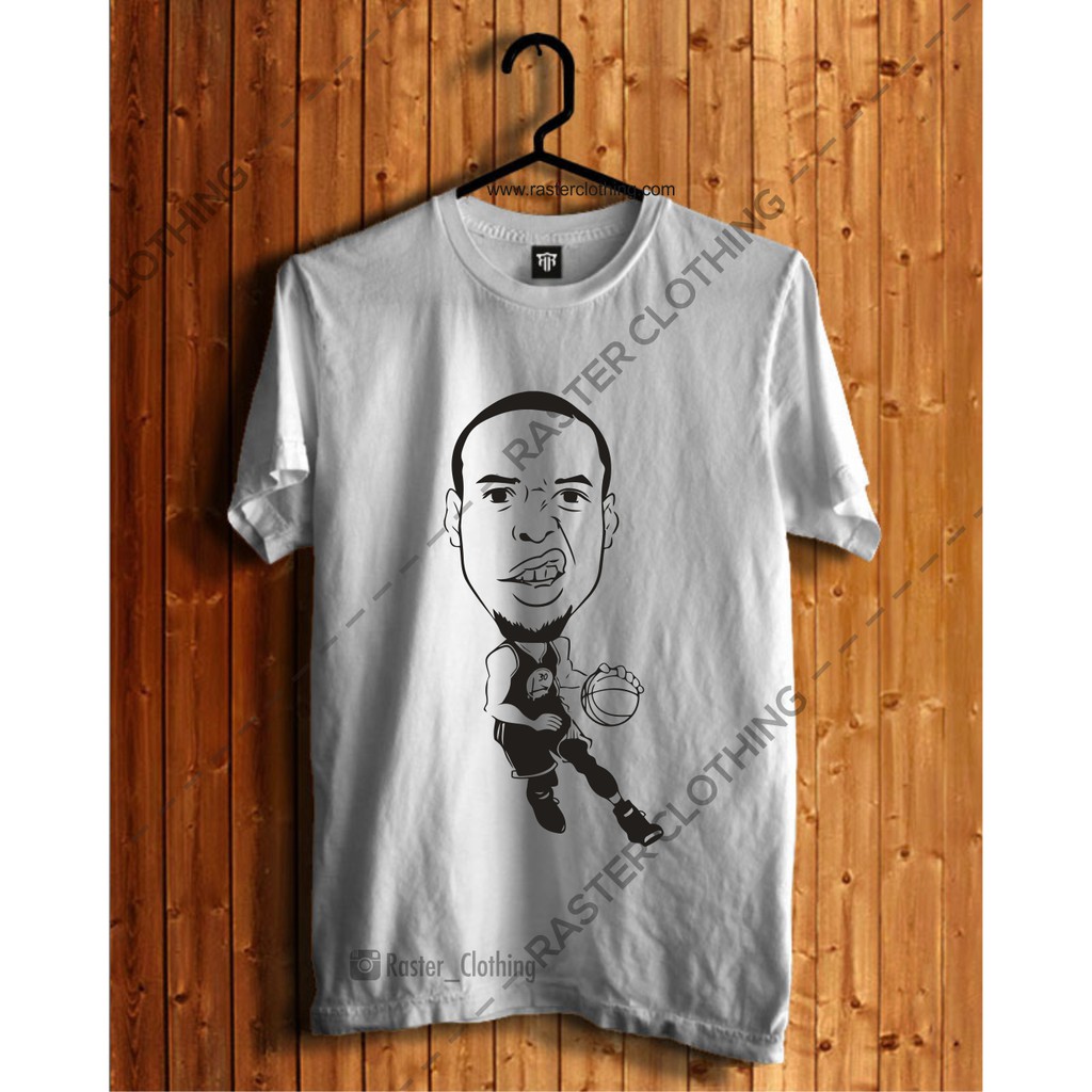 Kaos Tshirt Baju Casual Basket NBA Team Stephen Curry Art 2