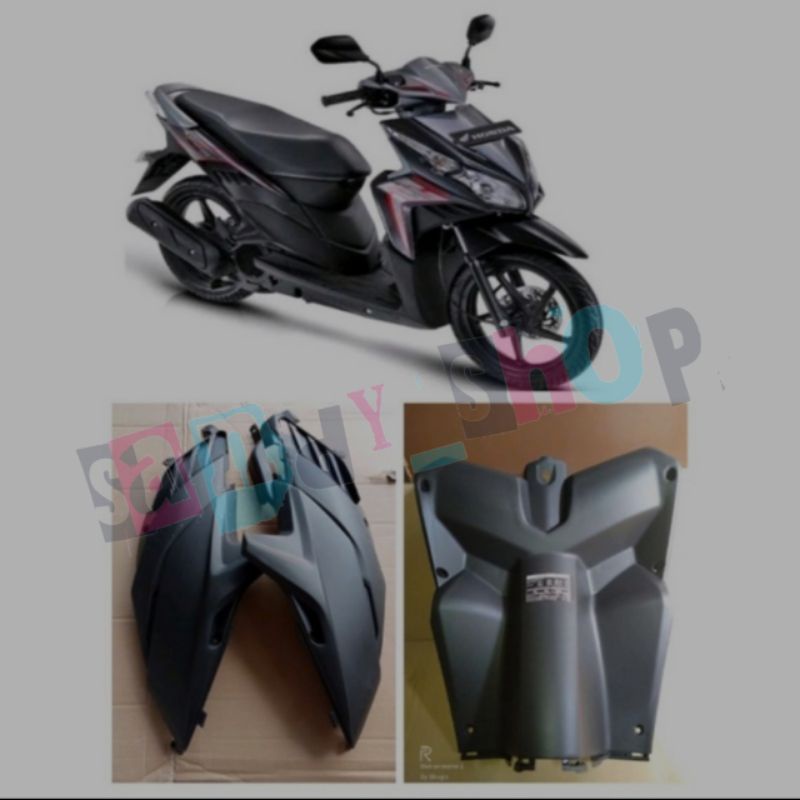 LEGSHIELD KUNCI BAGIAN BAWAH + SAMBUNGAN BODY SAMPING HONDA VARIO TECHNO 110 KARBU