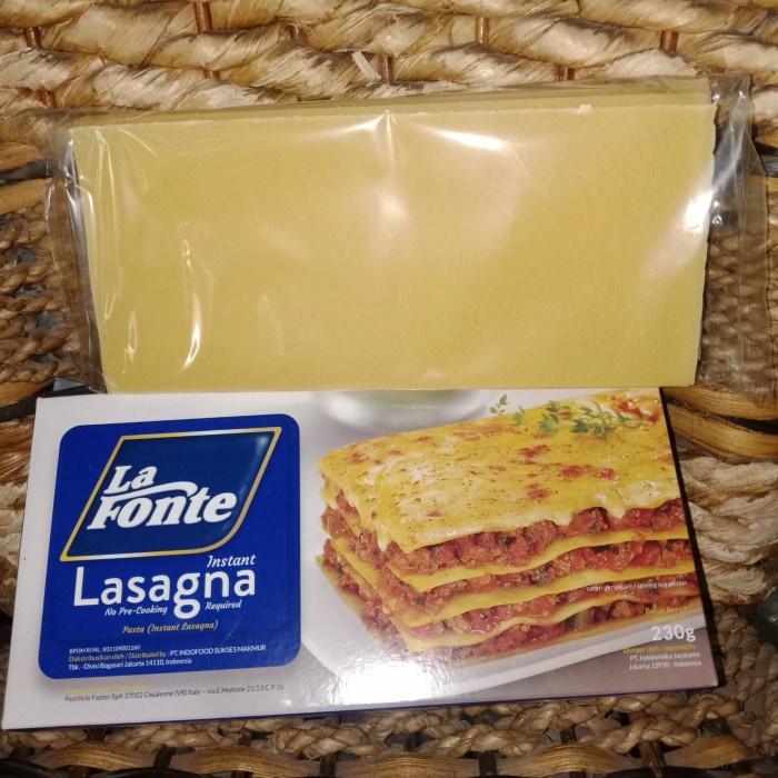 

PASTA-ANEKA- LA FONTE INSTANT LASAGNA 230 GR/PASTA LASAGNA -ANEKA-PASTA.