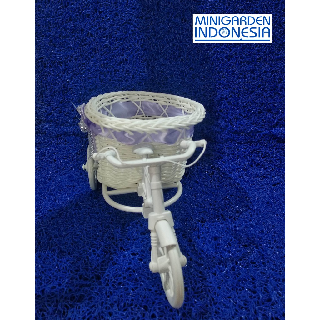 vas bunga shabby chic Souvenir keranjang sepeda MGI 06 suvenir wedding pot bunga artificial plastik