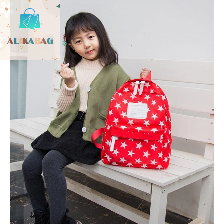 ALIKA BAG - Tas Ransel Anak Laki-laki Perempuan Motif Bintang Lucu Terlaris