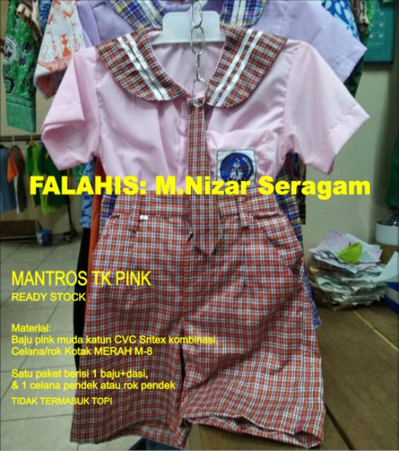 Seragam Mantrous TK Pink