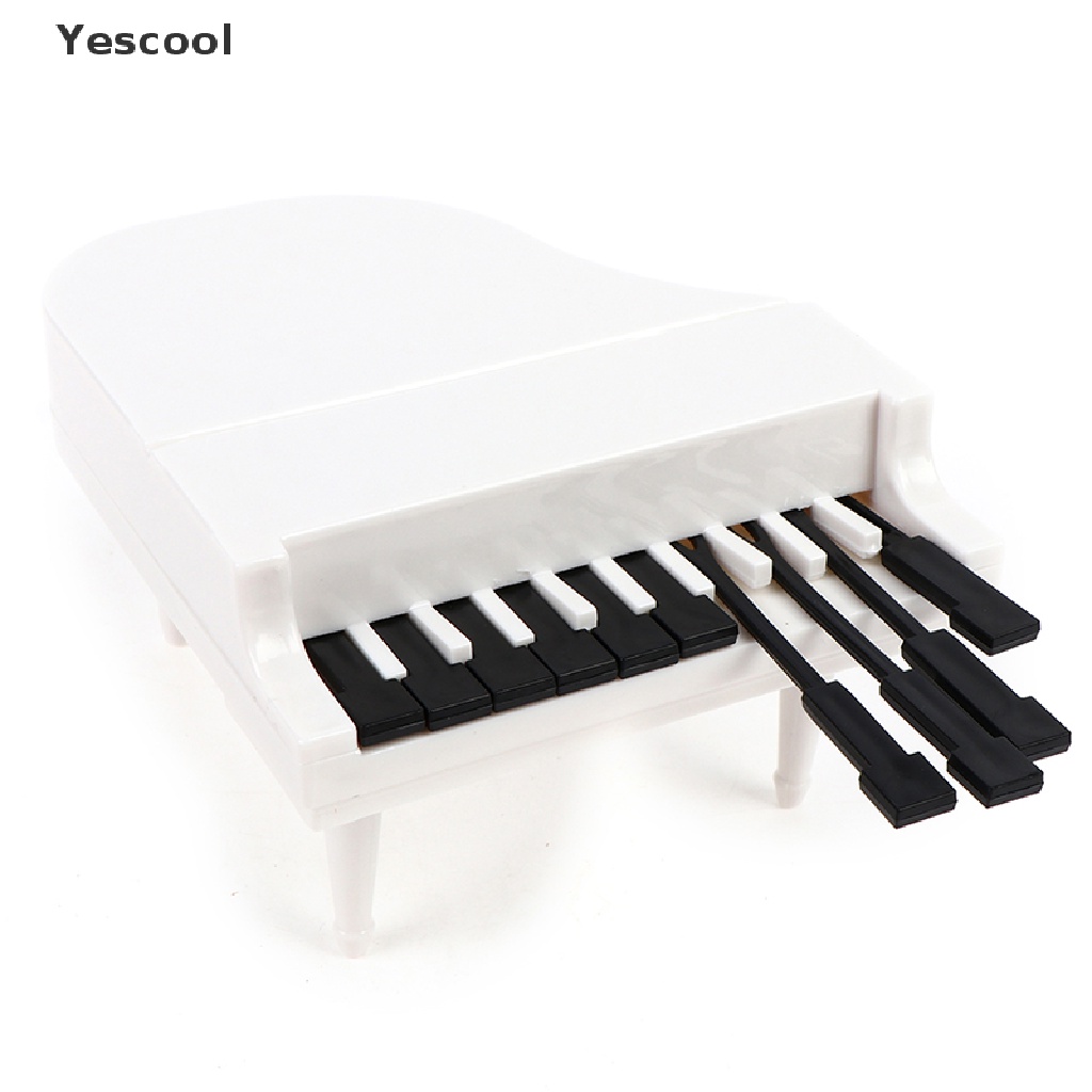 Yescool 10Pcs Garpu Buahkuemakanan Penutup Desain Piano Kartun Ukuran Mini Untuk Anak