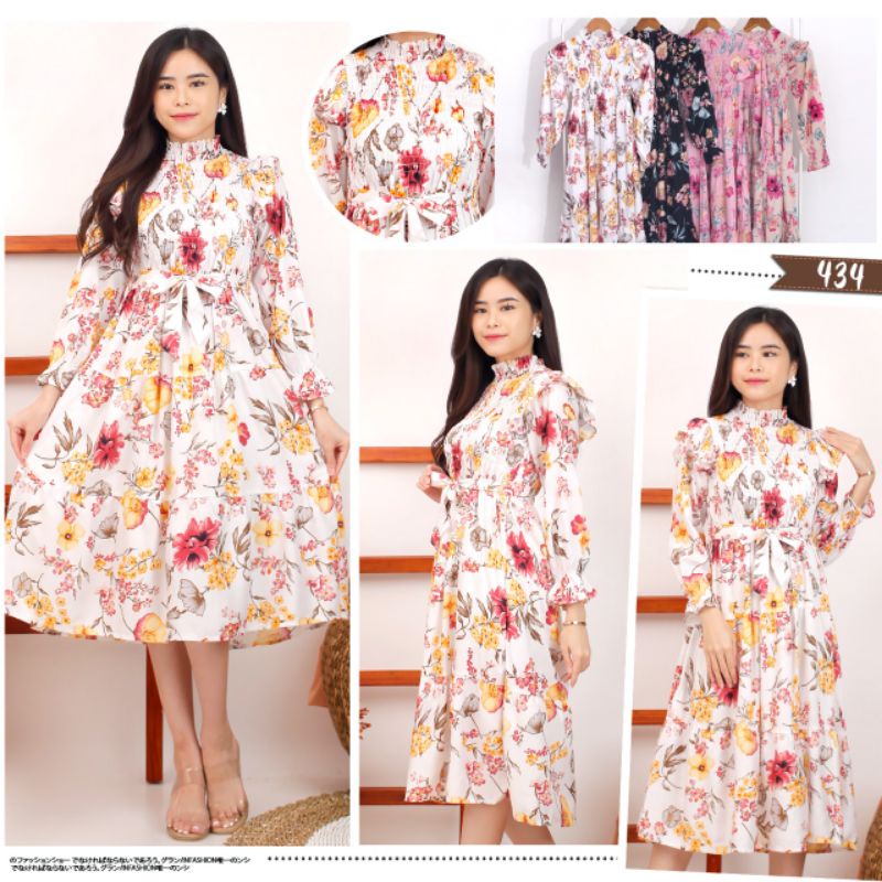 LONG TUNIK SMOKE ANDIN NAGITA FLOWER IMPORT