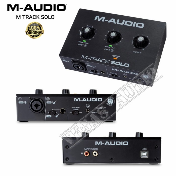 {suhadistore} M AUDIO M TRACK SOLO USB AUDIO INTERFACE ORIGINAL Murah