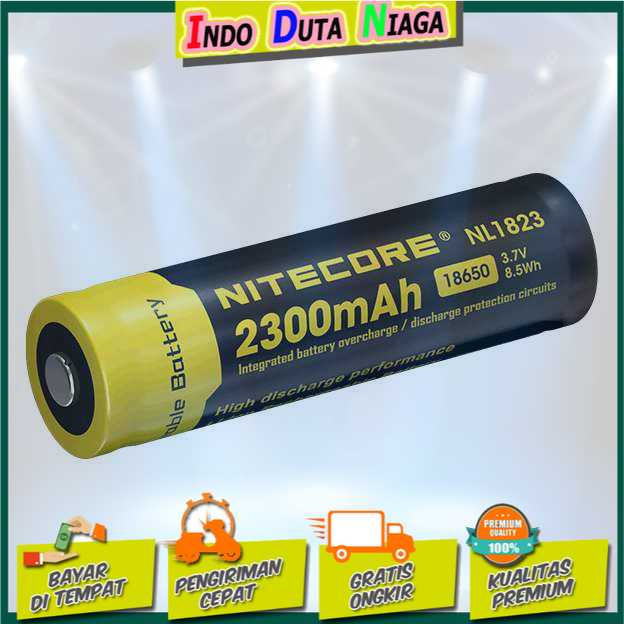 IDN TOOLS - NITECORE 18650 Baterai Li-ion 2300mAh 3.7V - NL1823