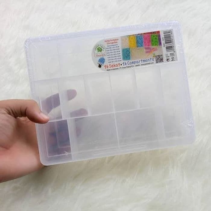 Organizer Box 1416 compartment kotak 14 sekat perkakas komponen