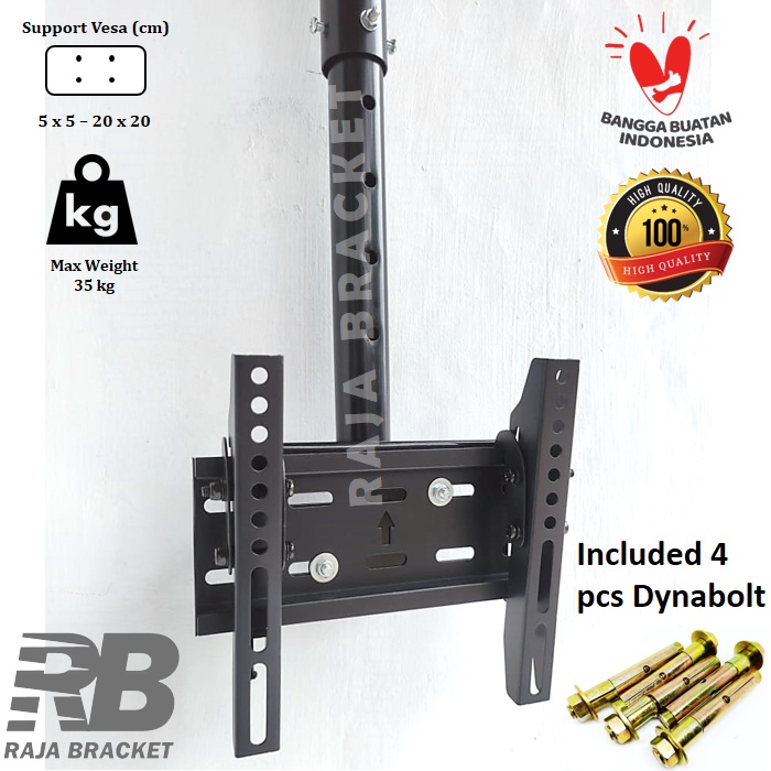 Braket tv Breket tv Bracket tv gantung plafon tv lcd led 17 22 24 27 32 40 43 inch waterpass untuk semua merk tv