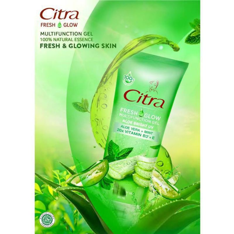 (PROMO) CITRA FRESH GLOW MULTIFUNCTION GEL ALOE BRIGHT UV 180ML