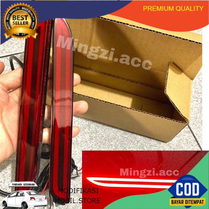 INNOVA 2008 2010 2012 2014 LAMPU BUMPER BELAKANG MATA KUCING MOBIL LED COB INOVA MERAH