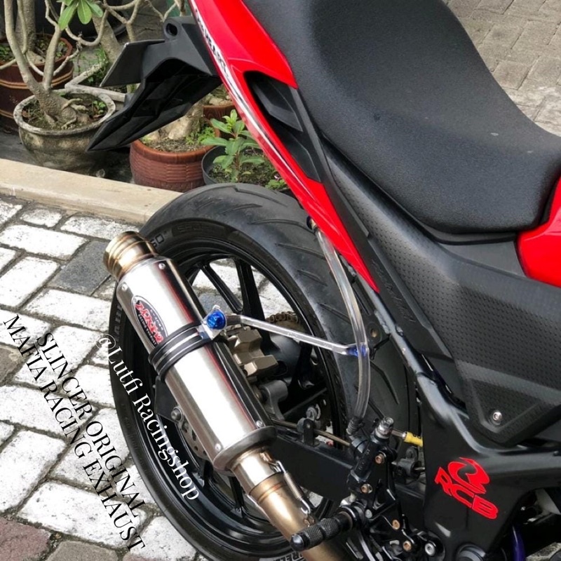 Terlaris!!?KNALPOT MAFIA RACING EXHAUST 20CM 25CM inlet50mm (Cleam Besar + 2pcs pir Ulir)-2