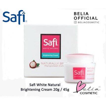 ❤ BELIA ❤ SAFI White Natural Brightening Cream Mangosteen / Grapefruit Extract kulit kering 20g 45g