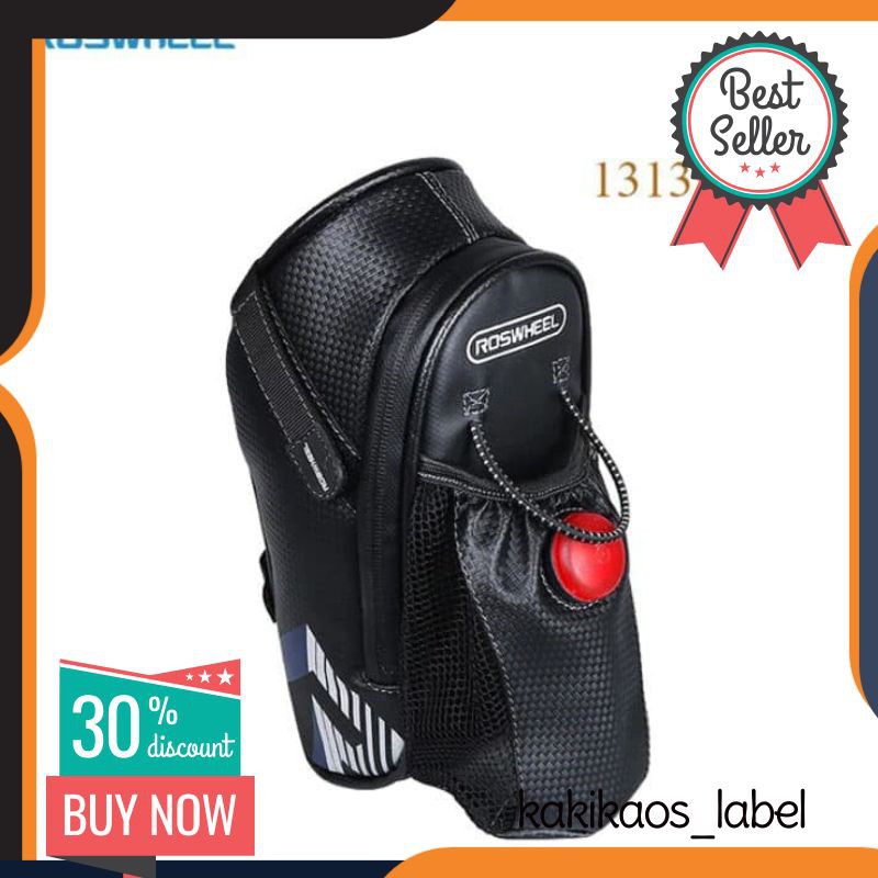Roswheel Waterproof Tas Sadel Dengan Bottle Pouch + Lampu