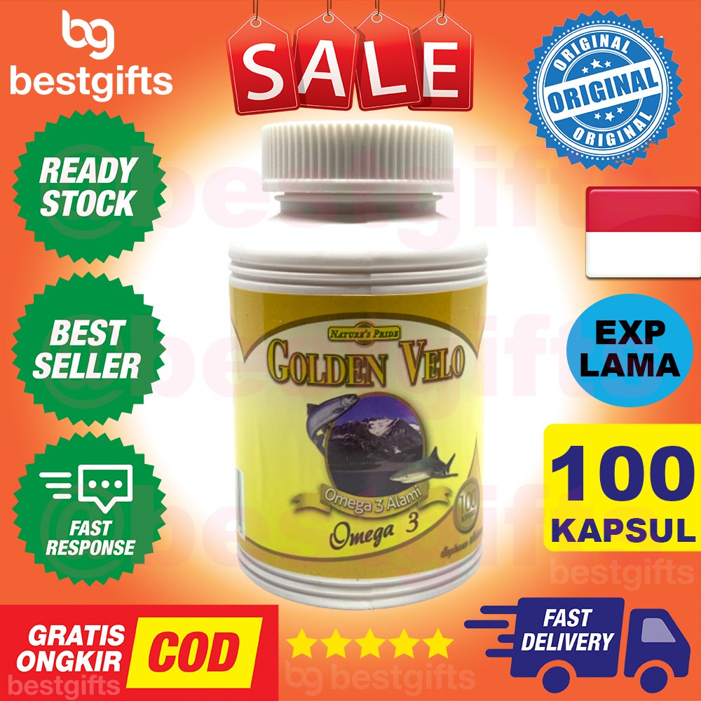 NATURE'S NATURES NATURE PRIDE GOLDEN VELO OMEGA 3 FISH OIL MINYAK IKAN KOLESTEROL JANTUNG 100 KAPSUL