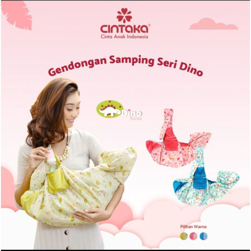 Cintaka Gendongan Bayi Samping Topi + Saku Cocok u/ Newborn Dino Series - TCG 2431/Perlengkapan Baby