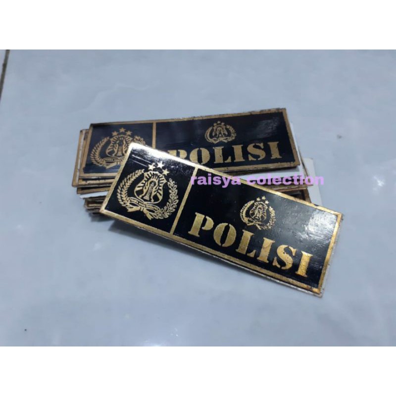 stiker polisi / stiker plat nomor polisi / stijer polisi kuningan