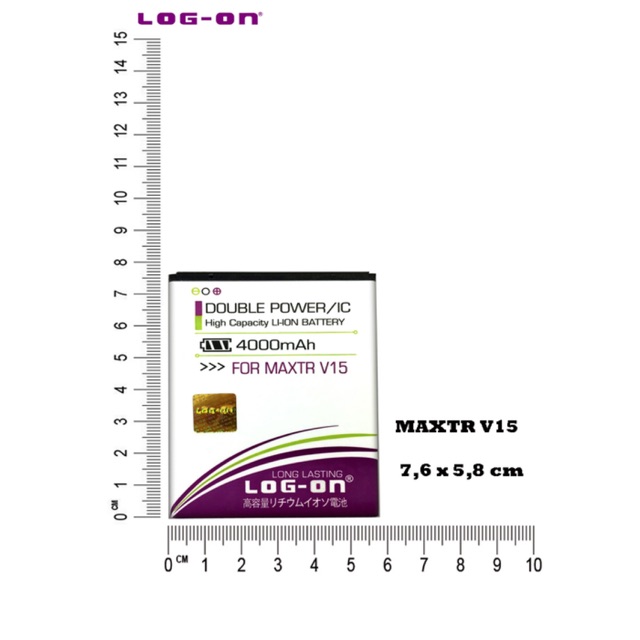 BATERAI MAXTRON V15 - LOG ON DOUBLE POWER BATTERY