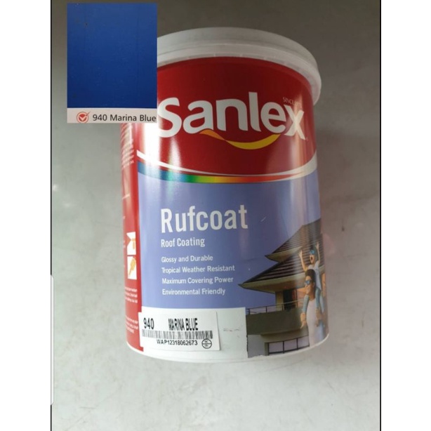 Cat genteng sanlex warna marina blue 0,8 kg