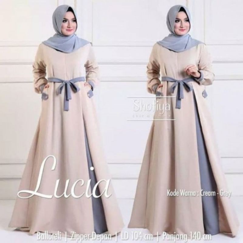 Baju Gamis Syari Wanita || Lucia Cantik Baju Maxi