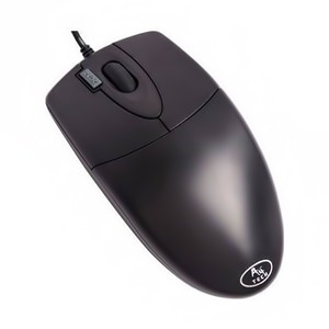 A4Tech OP-620D Mouse Optik Hitam 1000 DPI - Kabel USB Ergonomis untuk Komputer