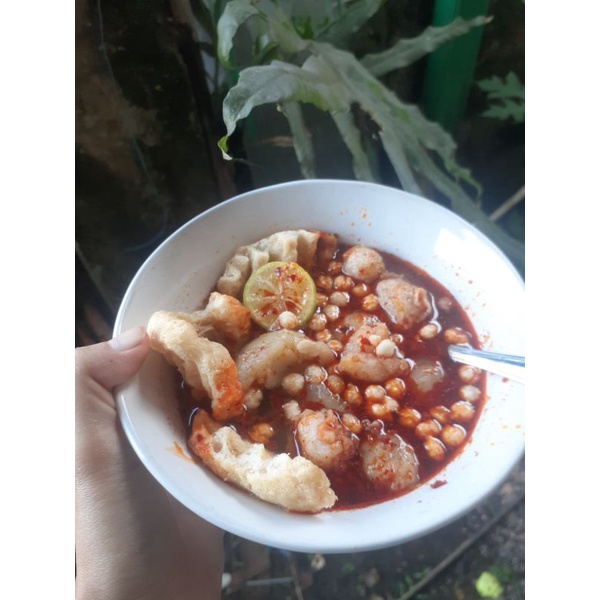 

Bakso Aci kuah mercon isi Ayam suwir