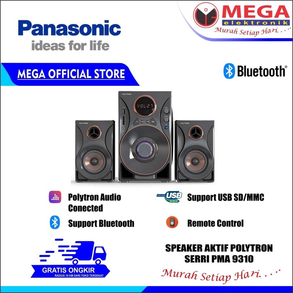SPEAKER AKTIF POLYTRON PMA-9310 ORIGINAL BERGARANSI RESMI