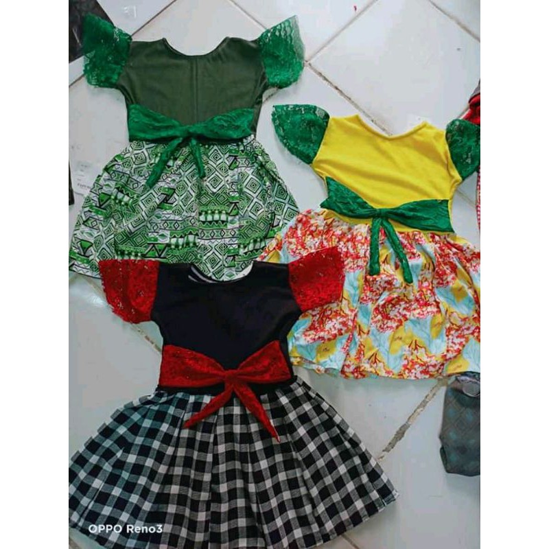 dress anak brukat lucu/baju anak  cewek murah/ pakaian bayi impor