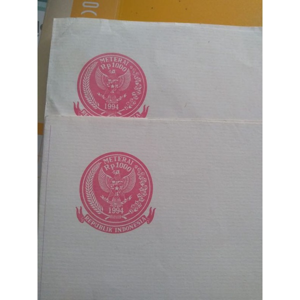 

Kertas Segel Rp 1000 Tahun 1994 Double Asli (S145)
