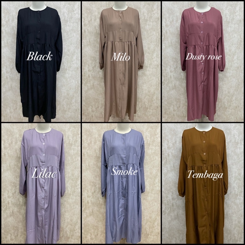 FLASH SALE DITA MIDI DRESS SHAKILA IMPORT LONG TUNIK MUSLIM