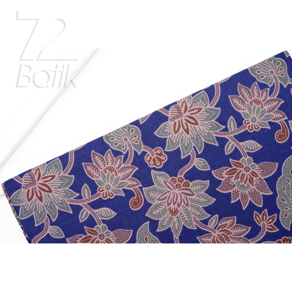 KAIN BATIK PREMIUM Bahan Katun Motif Daun Talas Warna Biru Tua Dongker 721872 Cap 72 Jarik Jarit Samping Kebat Panjang Batik Katun Modern Premium Bahan Seragam Batik Pernikahan Kantor Keluarga Murah Kamen Jadi Batik Bali Lembaran