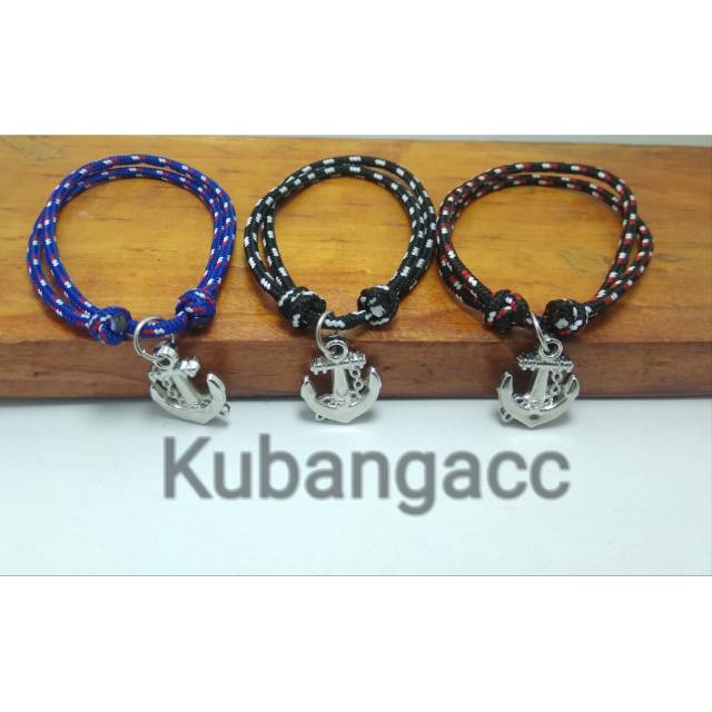 Gelang KA-00 Gelang Simple prusik bandulan Jangkar Gelang prusik Gelang pria wanita Gelang murah