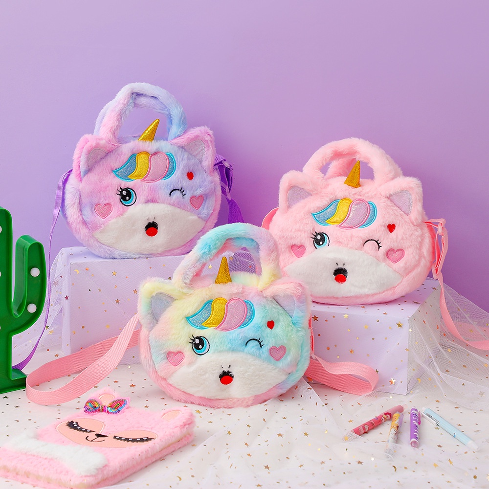 Tas Selempang Anak Unicorn Mata Kedip Tas Anak Import Sling Bag Unicorn murah tas jalan jalan anak TK SD kado ultah cantik anak cewek