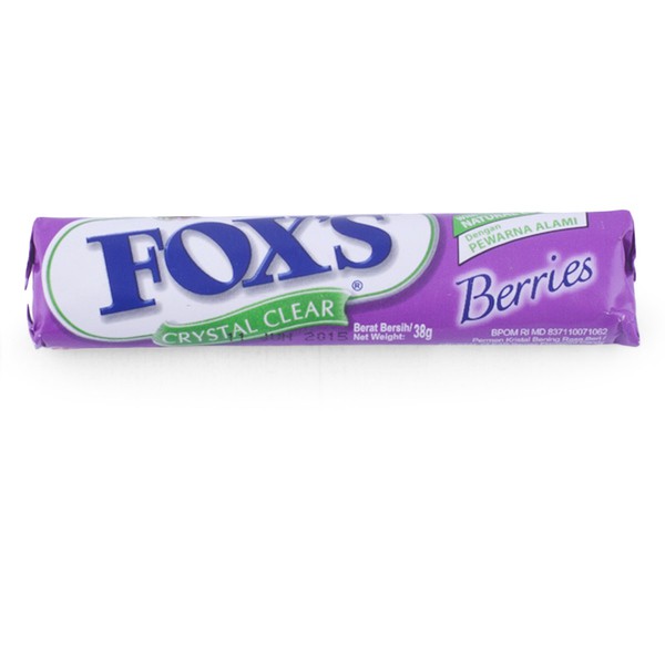 

FOXS Crystal Clear Berries Candy 38g - Permen Keras Rasa Berries