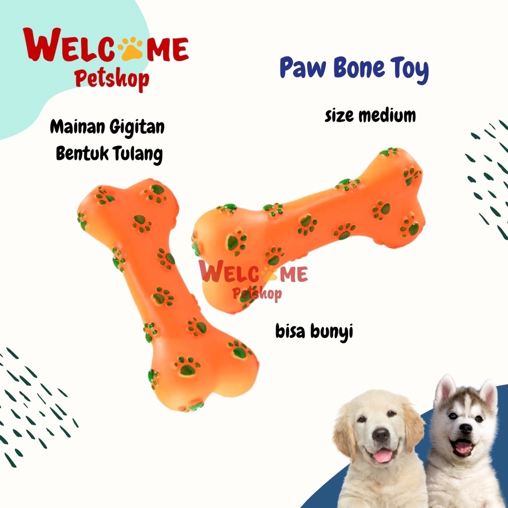 Paw Bone Toy / Mainan Gigitan Anjing / Mainan Anjing