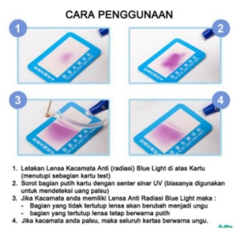 family Games ALAT TES SINAR BIRU kacamata blue light 1set